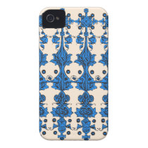 Medieval inspired art nouveau unisex blue design case-mate iphone 4 case