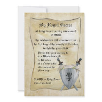 Medieval Knight Birthday Invitation