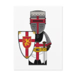 Medieval Knight in Helmet Postcard