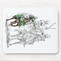 Medieval Knight on Horse Jousting Mouse Pads