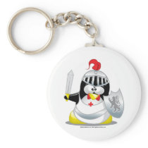 Medieval Knight Penguin Key Chain