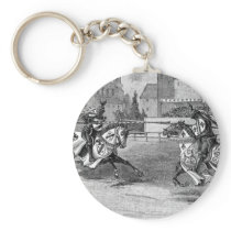 Medieval Knights Jousting Key Chain