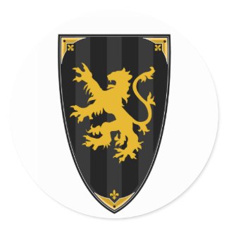 Medieval Knights Shield Sticker sticker