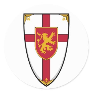 Medieval Knights Shield Sticker sticker