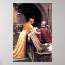 Medieval Lady and Knight Poster