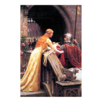 Medieval Lady and Knight Poster