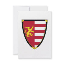 Medieval Lion Shield RSVP Card Custom Invite