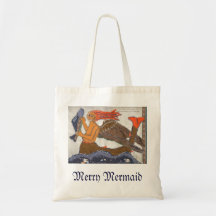 Medieval Mermaid Canvas Bags