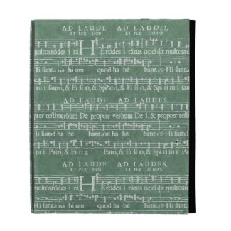 Medieval music manuscript ipad case
