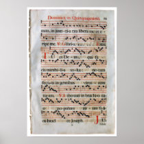 Medieval Music Score Poster