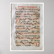 Medieval Music Score Poster