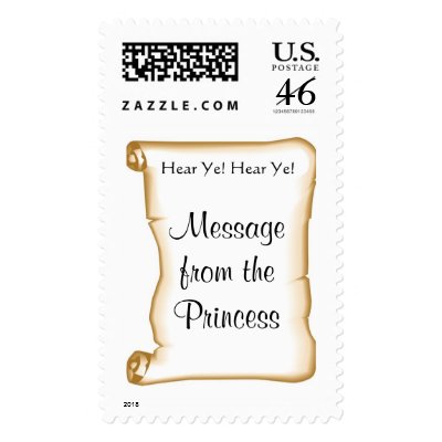 Medieval Princess Wedding Invitation Postage