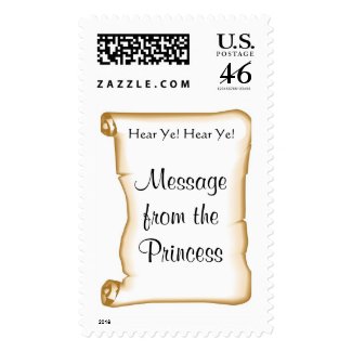 Medieval Princess Wedding Invitation stamp