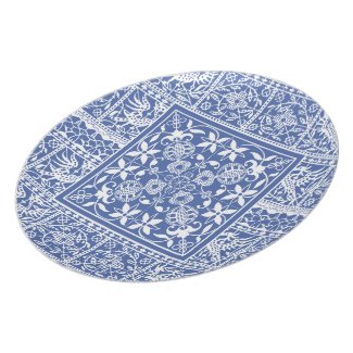 Medieval Renaissance Elegant Blue and White Dinner Plates
