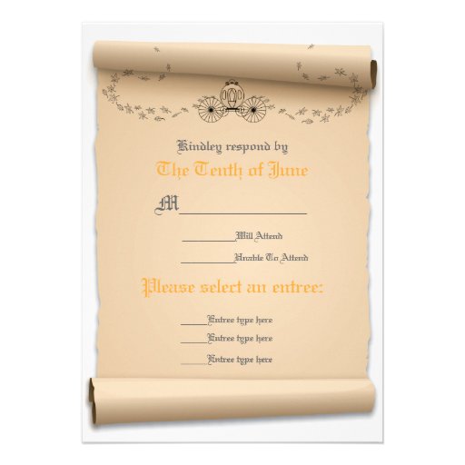 Medieval Response Flat Card Invitation Stock