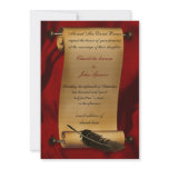 medieval scroll vintage invitation