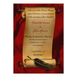 medieval scroll vintage invitation