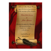 medieval scroll vintage invitation