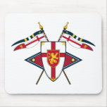 Medieval Shield and Flags Mousepad