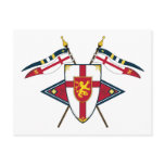 Medieval Shield and Flags Postcard