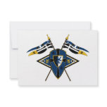 Medieval Shield and Flags RSVP Card Custom Announcements
