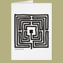 medieval small labyrinth square cards