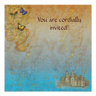 Medieval Storybook Castle Royal Invitation Card