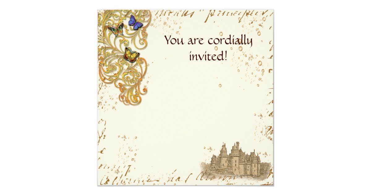 Medieval Storybook Castle Royal Invitation Card | Zazzle