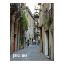 Medieval street postcard