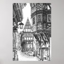 Medieval Townscape Print