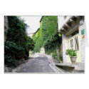 Medieval village of Bruniquel, street cards