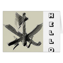 MEDIEVAL WEAPONS GREETING CARD