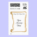 Medieval Wedding Invitation Scroll postage