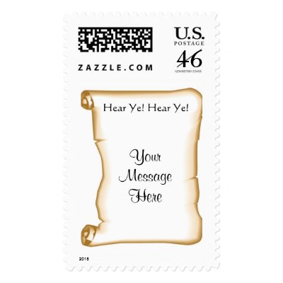 Medieval Wedding Invitation Scroll Stamp