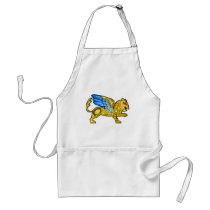 Medieval Winged Lion Gryphon Apron