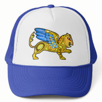 Medieval Winged Lion Gryphon Mesh Hat