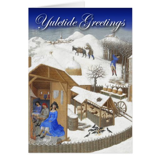 Medieval Yuletide Greetings Cards | Zazzle