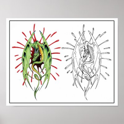 medievil dragon tattoo design