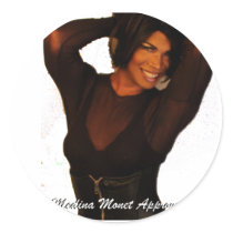 Medina Monet Approved merchandise! Round Sticker