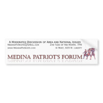 Medina Patriot's Forum Bumper Stickers