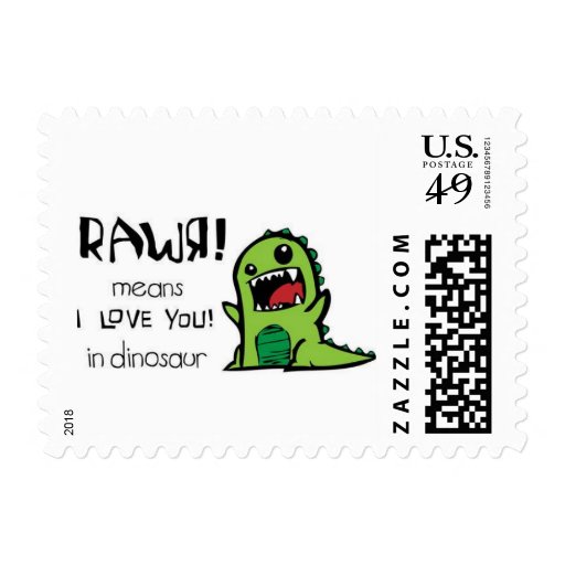 Medios de Rawr te amo en dinosaurio Timbre Postal | Zazzle Medios de Rawr te amo en dinosaurio Timbre Postal | Zazzle