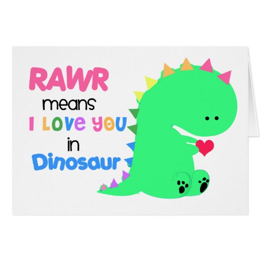 Medios de RAWR te amo en la tarjeta #1 del dinosau | Zazzle Medios de RAWR te amo en la tarjeta #1 del dinosau | Zazzle