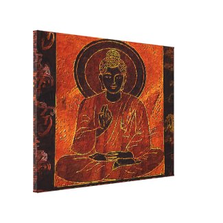 Meditating Buddha2 Stretched Canvas Print