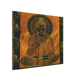 Meditating Buddha3 Stretched Canvas Print