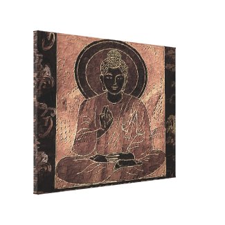 Meditating Buddha4 Stretched Canvas Print