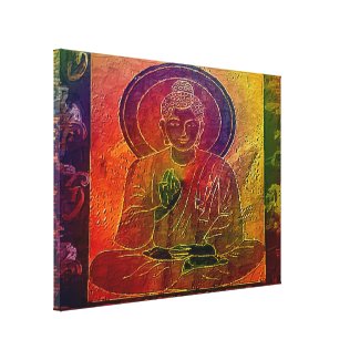 Meditating Buddha5 Stretched Canvas Print