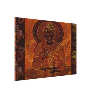 Meditating Buddha Stretched Canvas Print