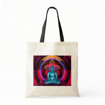 Meditating Buddha Tote bags by artgrrlproductions Meditating Buddha Tote bags