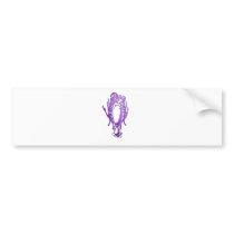 Meditating duck purple bumper stickers