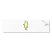 Meditating duck yellow bumper stickers
